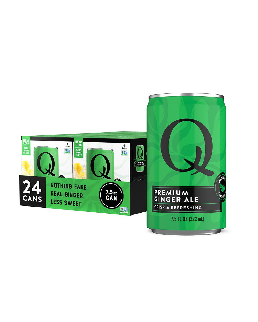 Q MIXERS Q GINGER ALE bottle pour enhances cocktails with crisp real-ingredient flavor