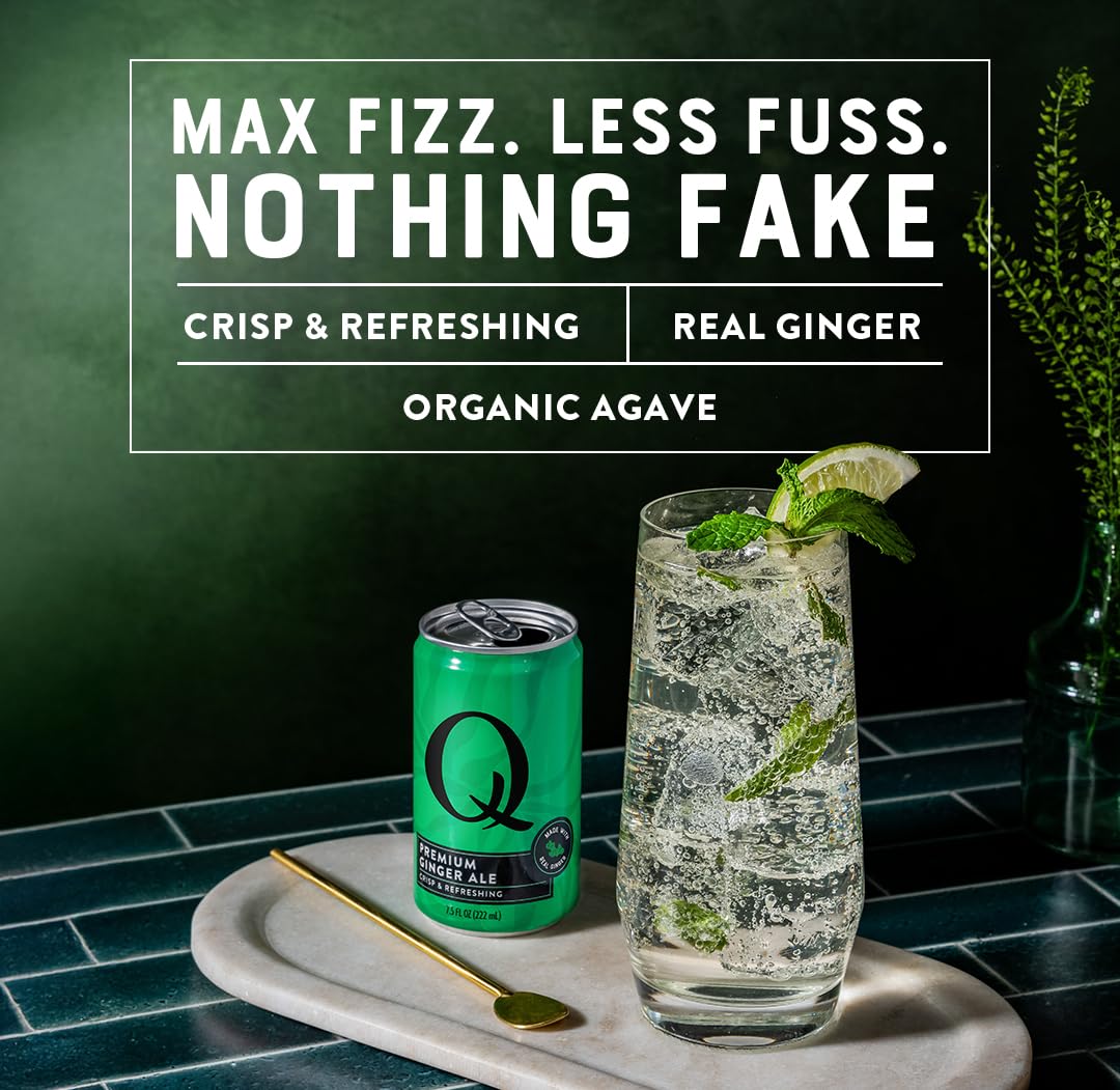 Q MIXERS Q GINGER ALE organic agave notes in can