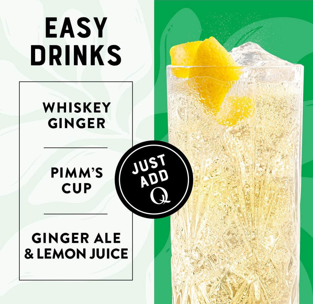 Q MIXERS Q GINGER ALE rose oil and botanicals aroma in pour