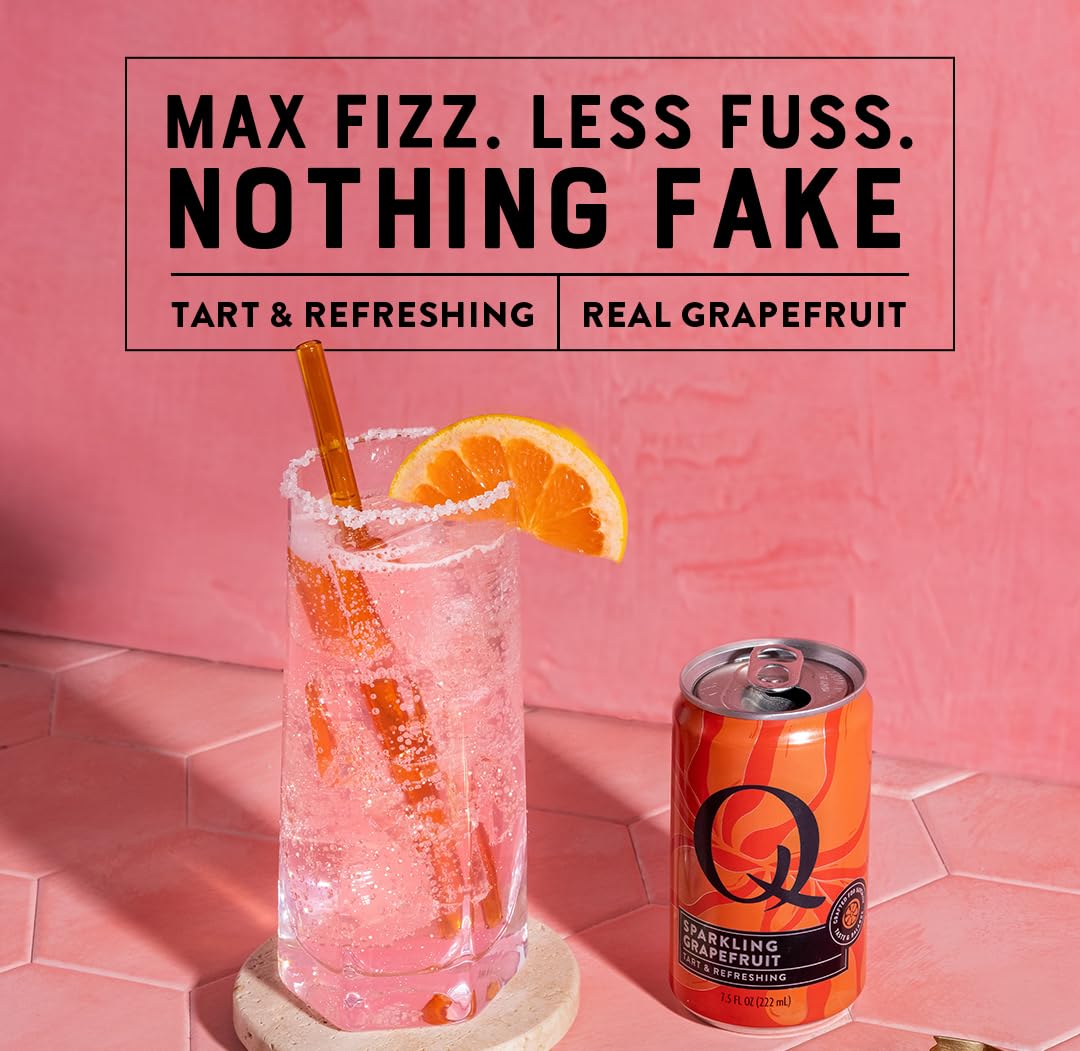 Q MIXERS Q SPARKLING GRAPEFRUIT real ingredients highlight for elevated drinks.