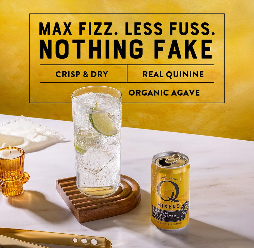 Q MIXERS seven-point-five-ounce can on the go for easy beverages