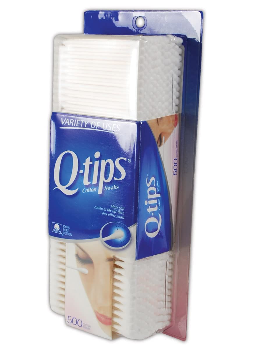 Q-tips cotton swab standard white for precise, gentle cleaning and makeup touches