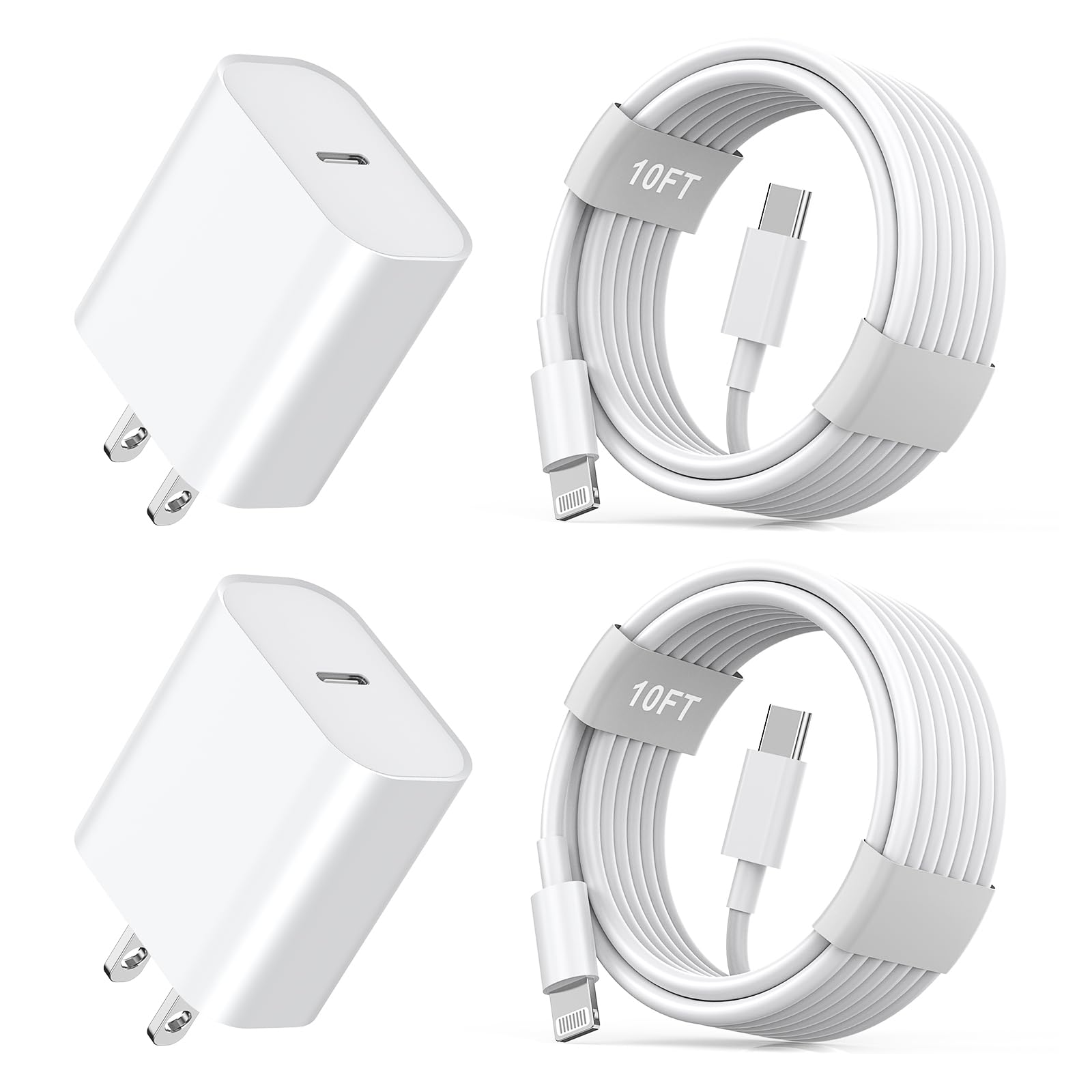 QASHQAI 20W USB-C charger block powering iPhones quickly for on-the-go charging