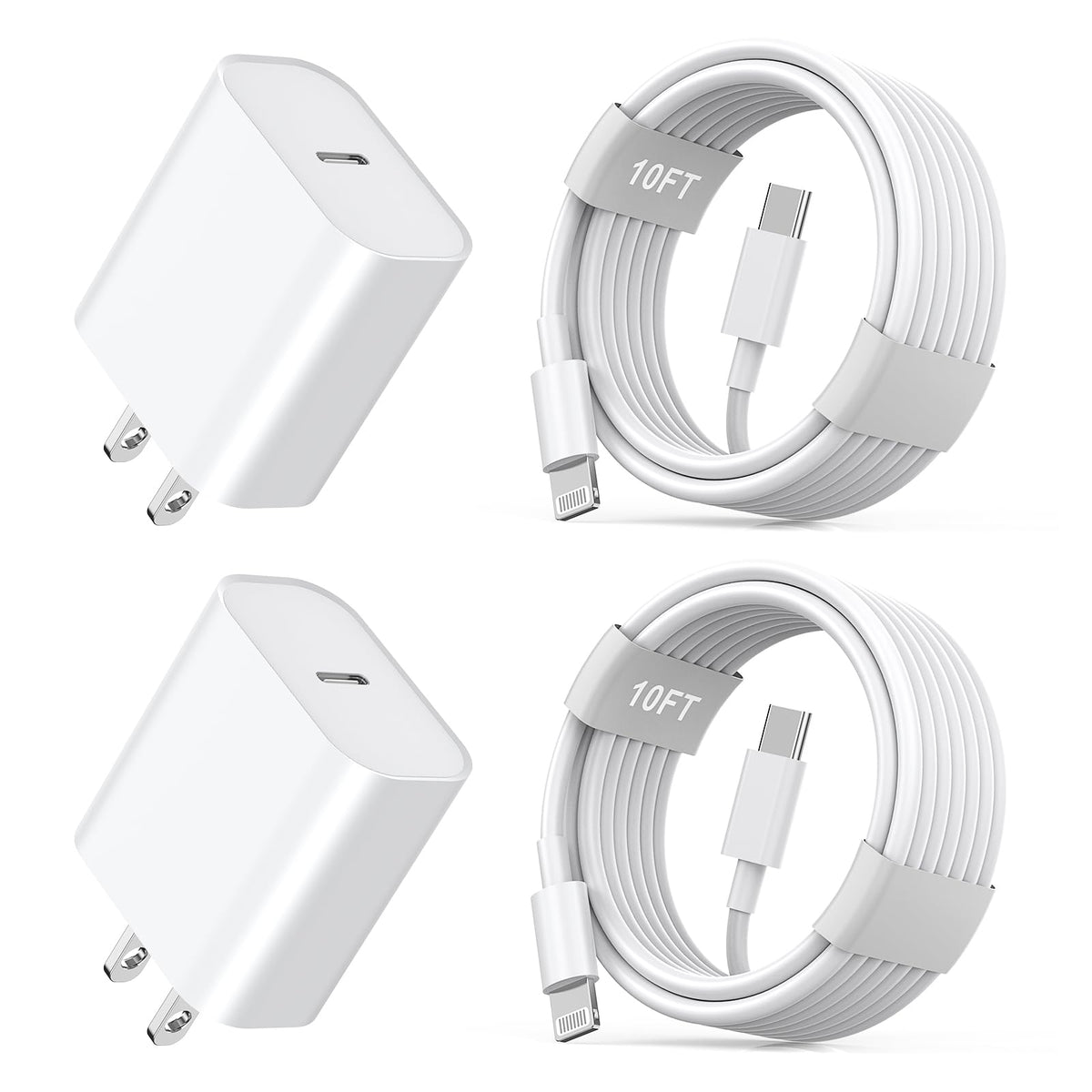 QASHQAI 20W USB-C charger block powering iPhones quickly for on-the-go charging