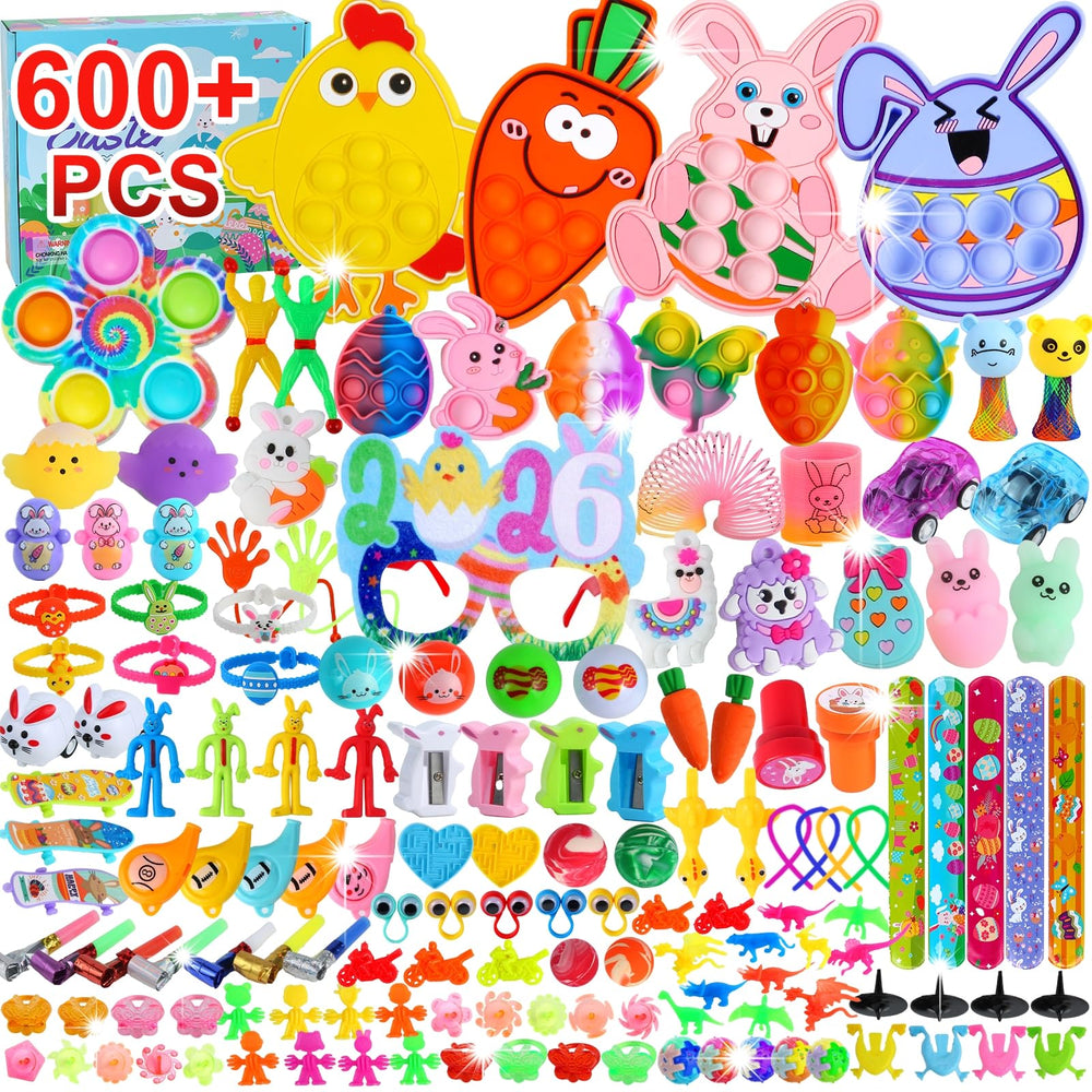 QATITP Easter basket stuffer set for kids Easter hunts and non candy prizes.