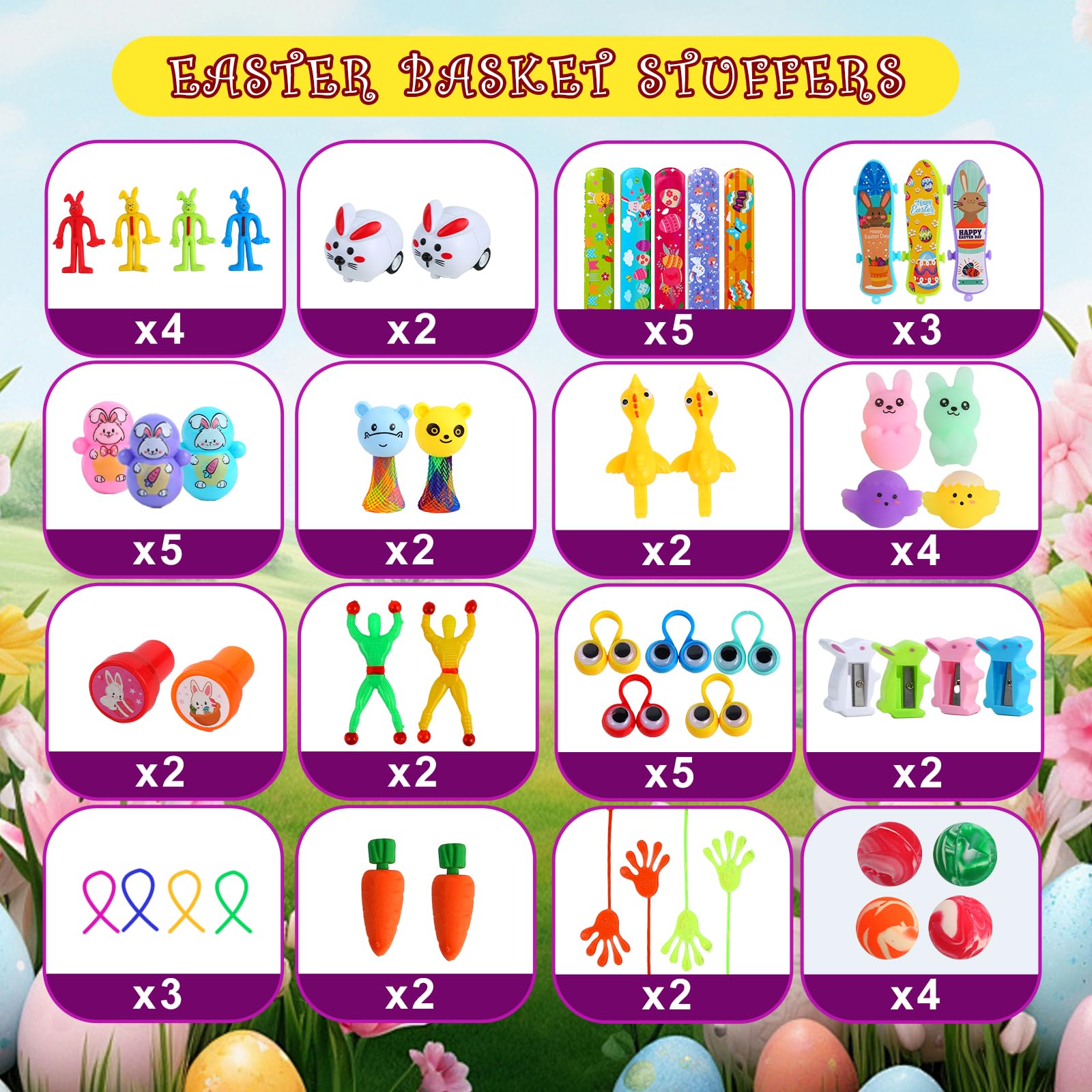 QATITP Easter party favors variety for celebrations and playtime.