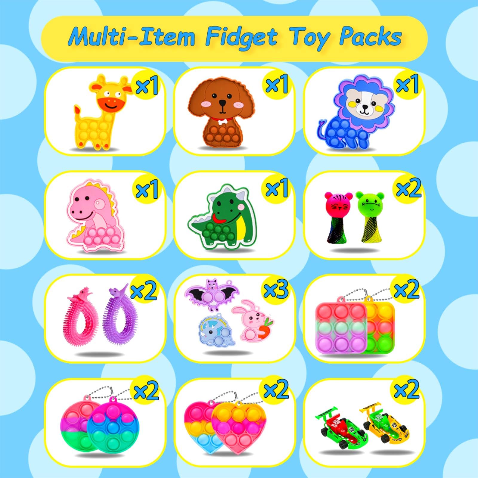 QATITP fidget toys set with calming tactile fun for focused play.
