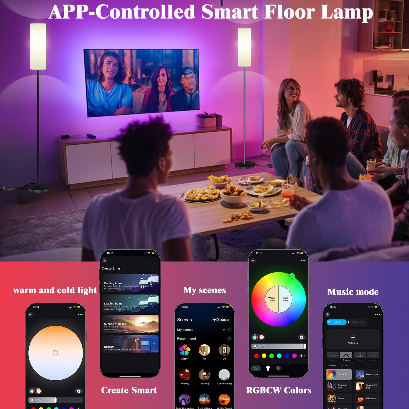 Qaubauyt floor lamp timer and foot switch for easy scheduling