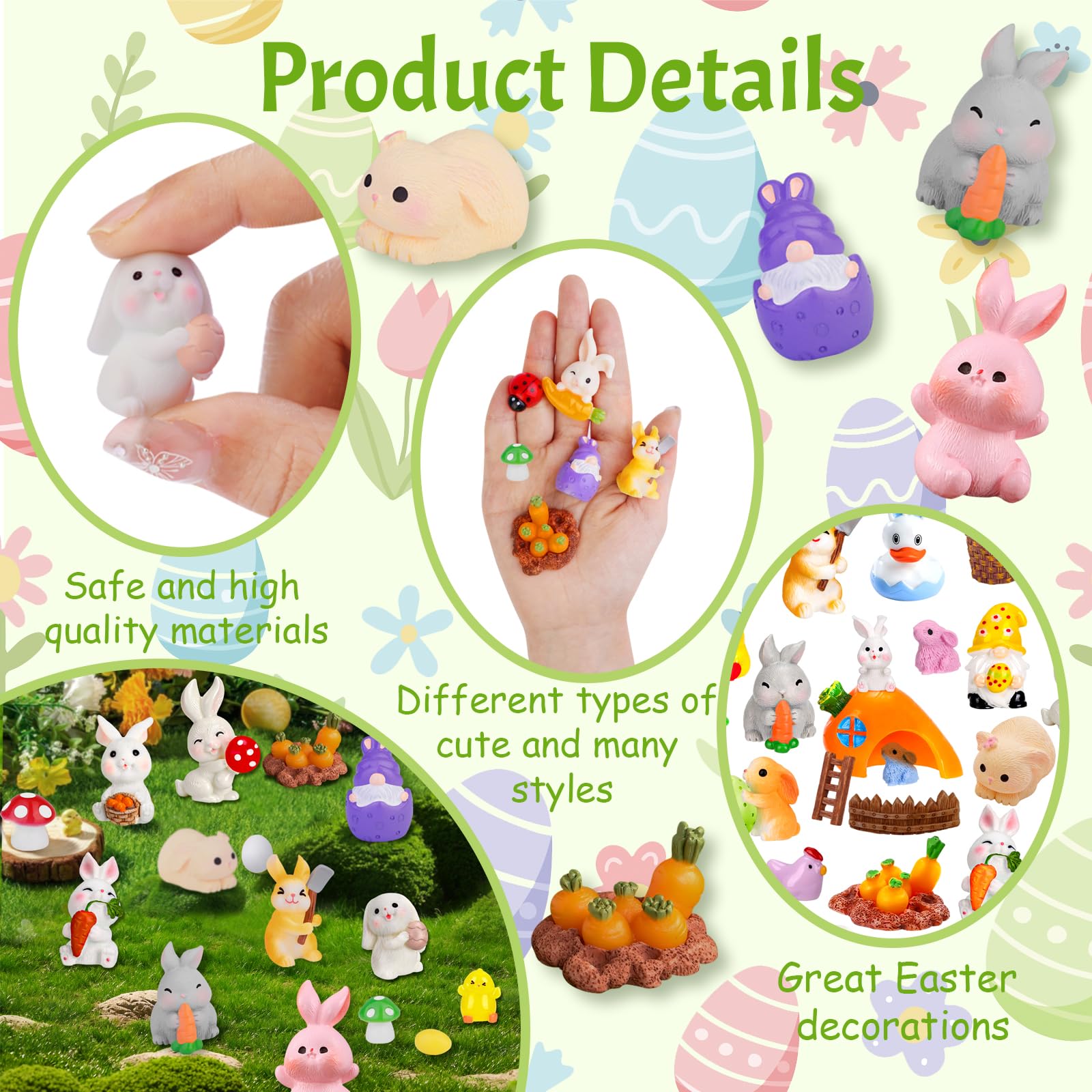QAUYETM tiny carrots and mushrooms figurines for mini landscapes.