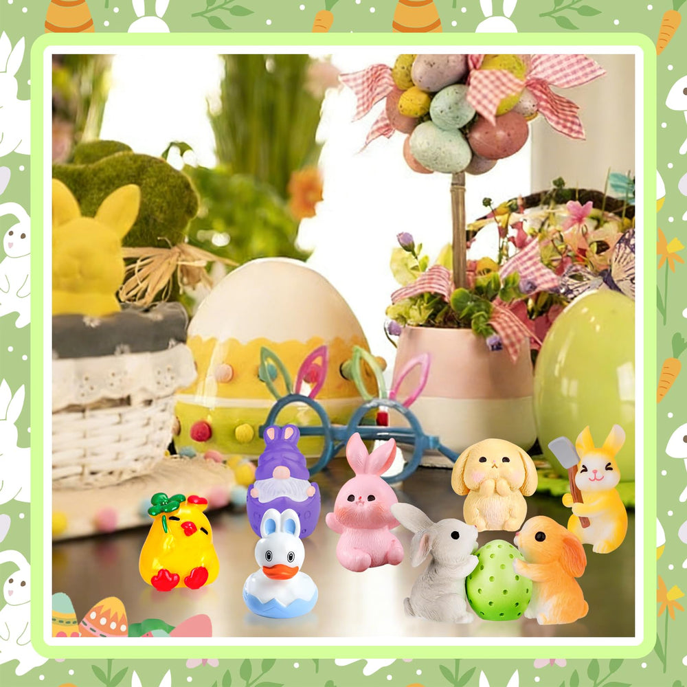 QAUYETM dollhouse landscape figurines suitable for year-round displays.