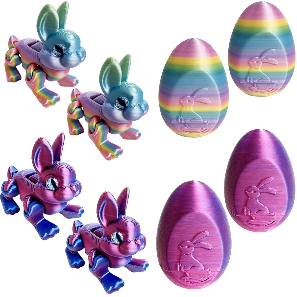 QBvuj 3D Easter egg with bunny inside for festive gifting and display