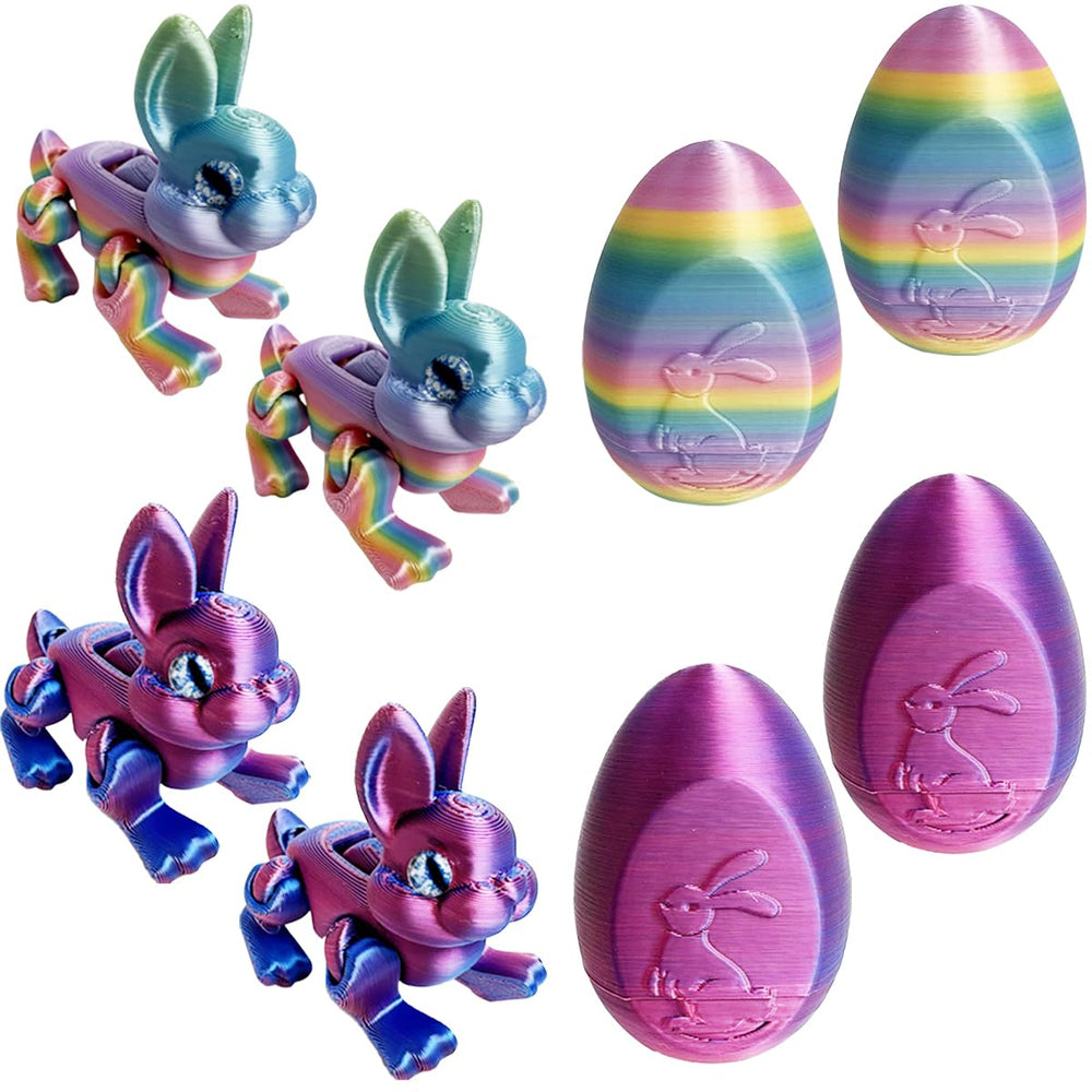 QBvuj 3D Easter egg with bunny inside for festive gifting and display