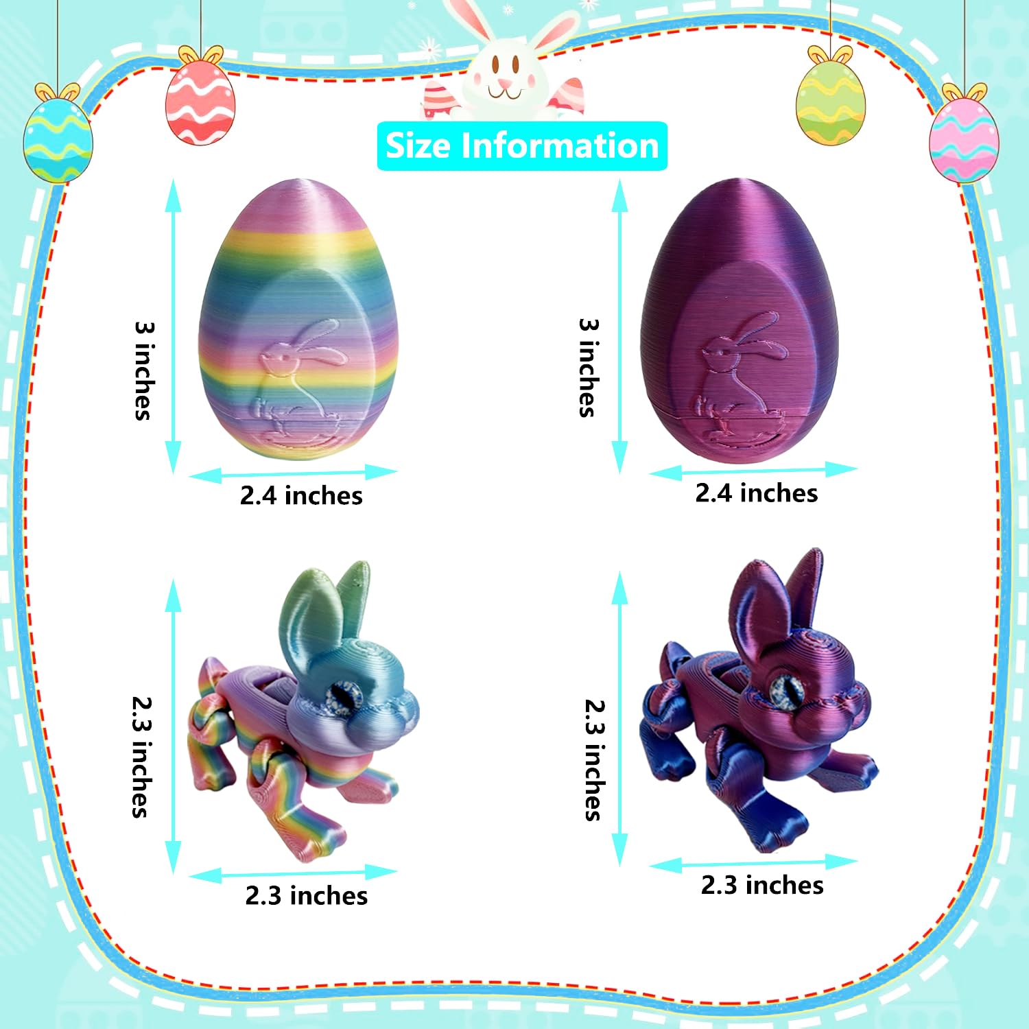 QBvuj crystal bunny egg adds charming desk decor and display