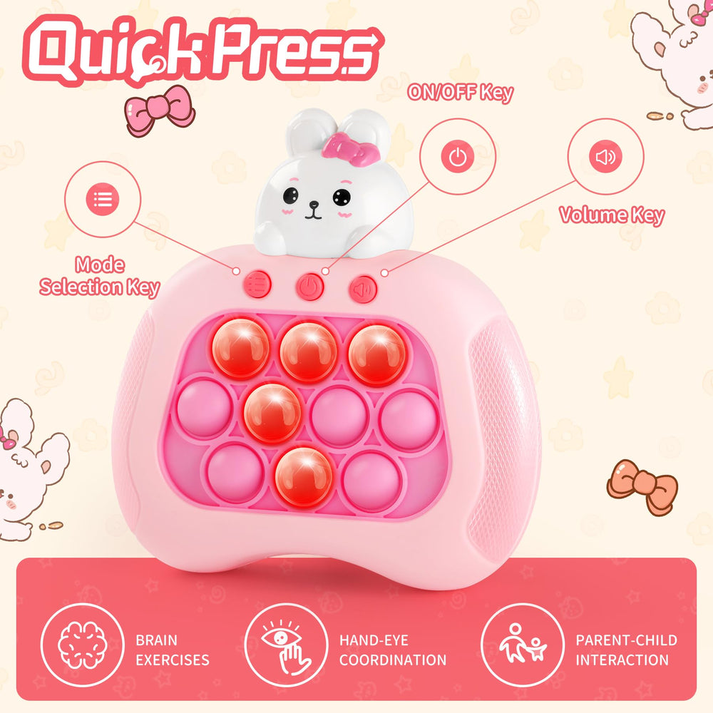 QBvuj Easter Bunny pop push game compact design ideal for travel and quick fun