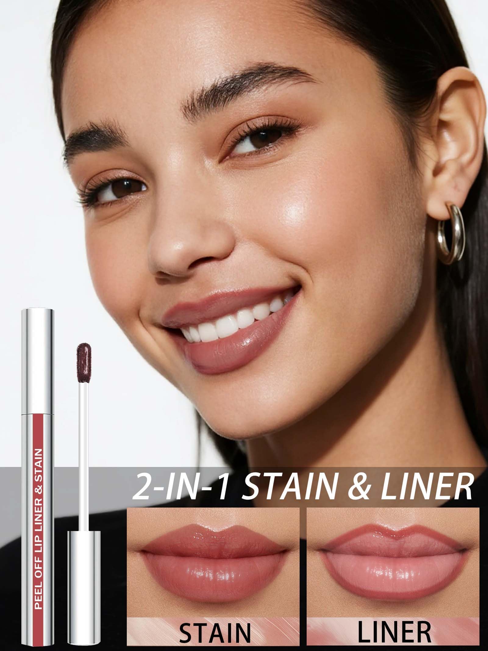 QCMME Lip Stain long-wear matte finish swatch on skin