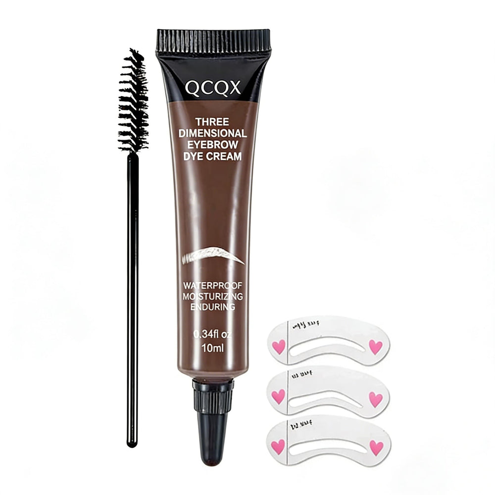 QCQX Eyebrow Gel 3D dye cream application for precise brow shaping