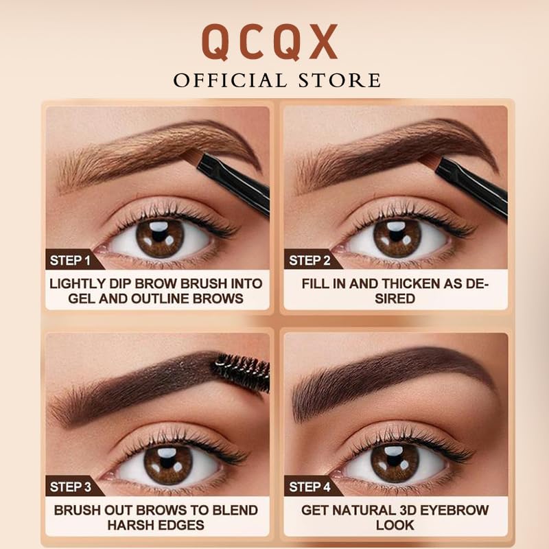 QCQX Eyebrow Gel brow tint waterproof for lasting color all day