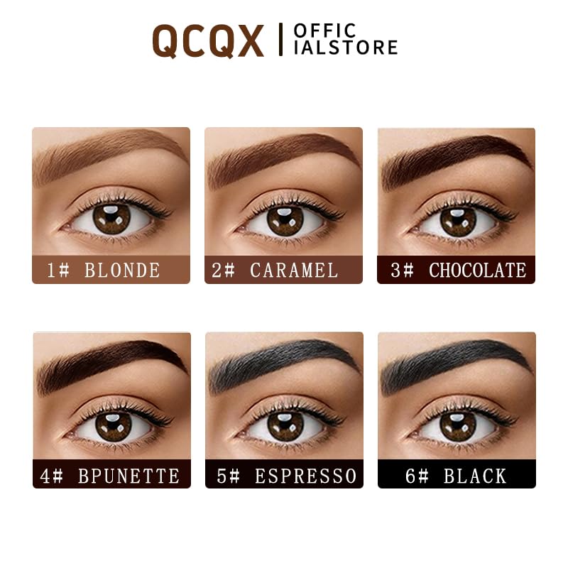 QCQX Eyebrow Gel smudge-resistant hold through daily activities