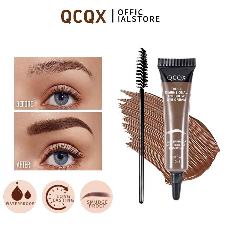 QCQX Eyebrow Volume Brow Dimension highlights fuller, dimensional brows with a natural look.