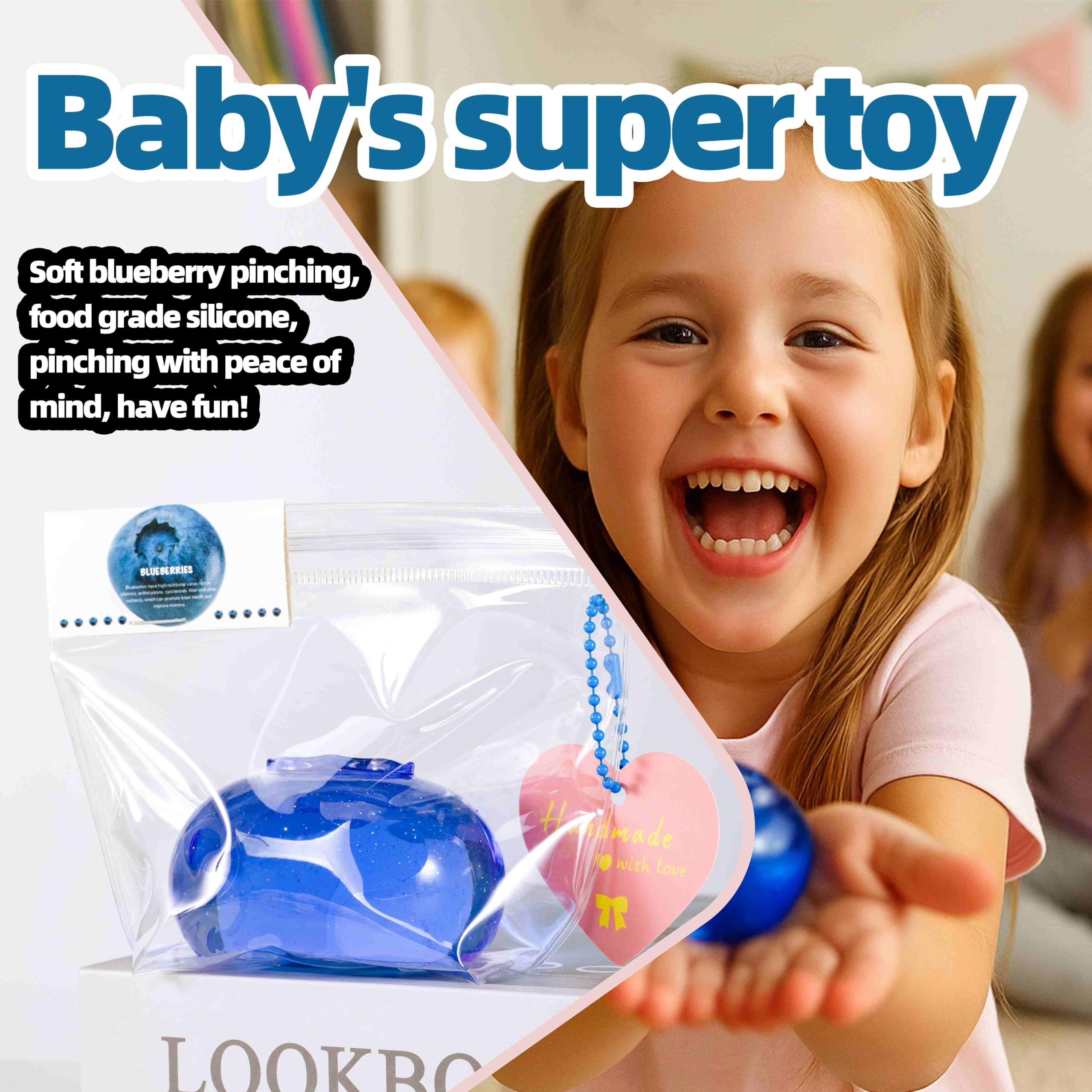 QCROAD SQUISHY clear blueberry squishy playful stress relief companion
