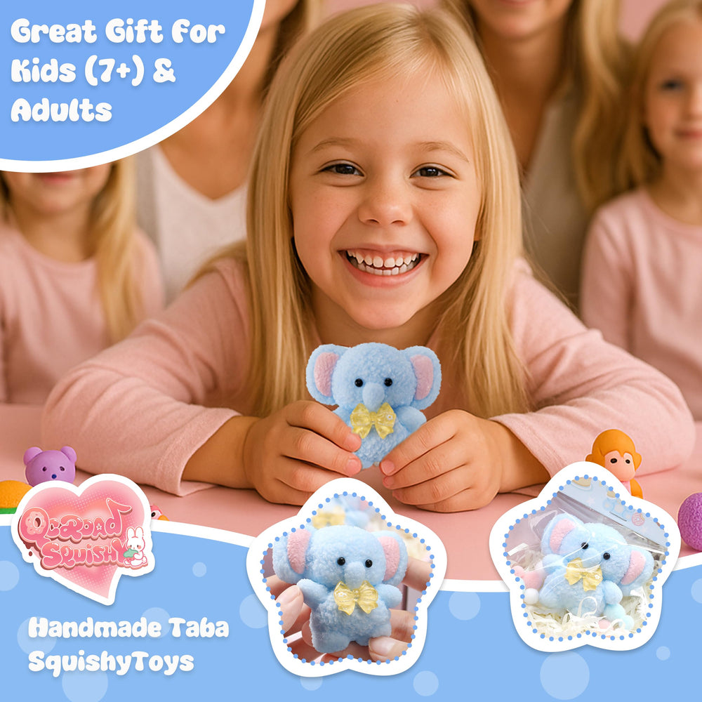 QCROAD SQUISHY gift-ready packaging perfect as a party favor.
