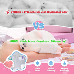 QCROAD SQUISHY Taba Seal Squishy fur detail; wrapped fur to minimize shedding.