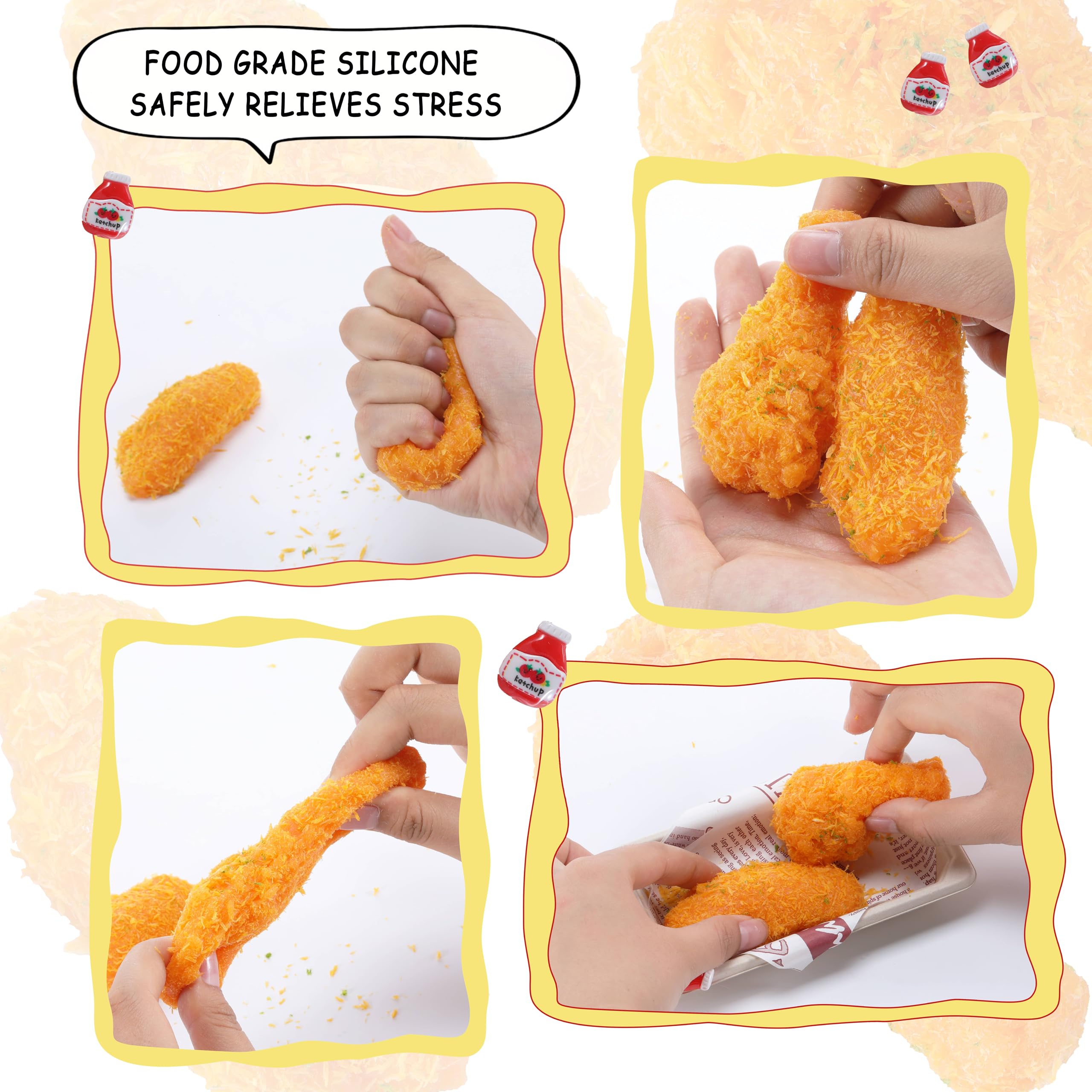 Wings and legs close-up highlighting realistic design and squeeze