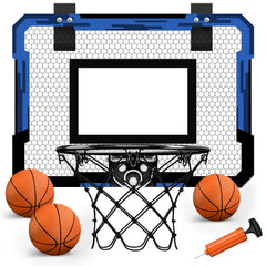 QDRAGON mini basketball hoop over-door blue for quick home play.