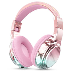 QearFun Kids Bluetooth Headphones Deep Universe Black front view showing slim profile