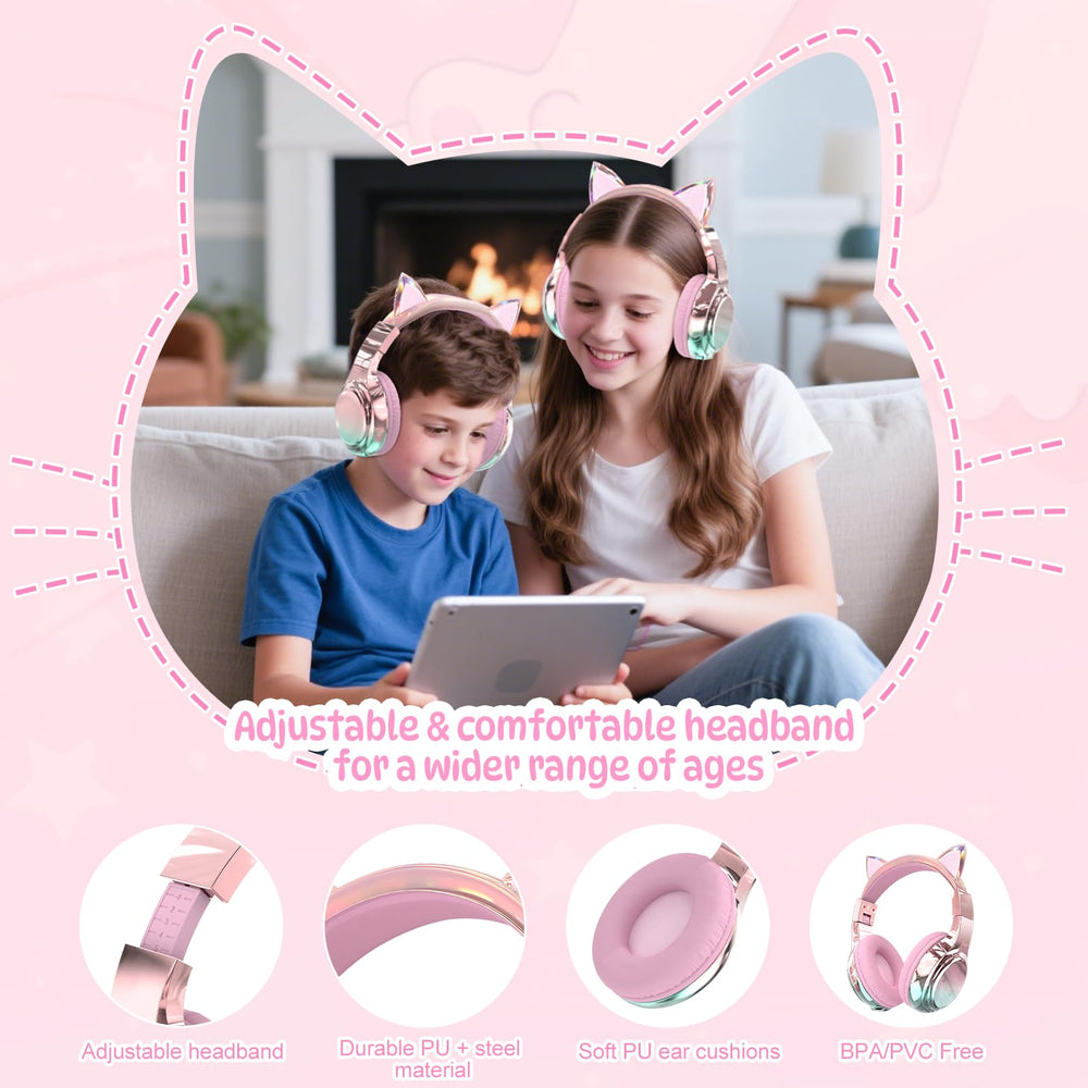 QearFun headphones showing the hidden volume control button for safe listening