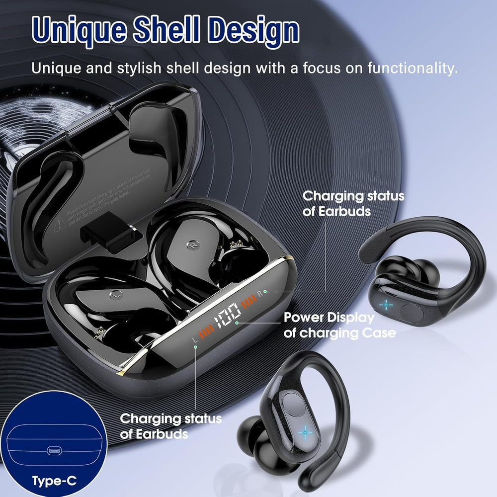 Qecnato earhooks provide secure, comfortable fit during workouts.