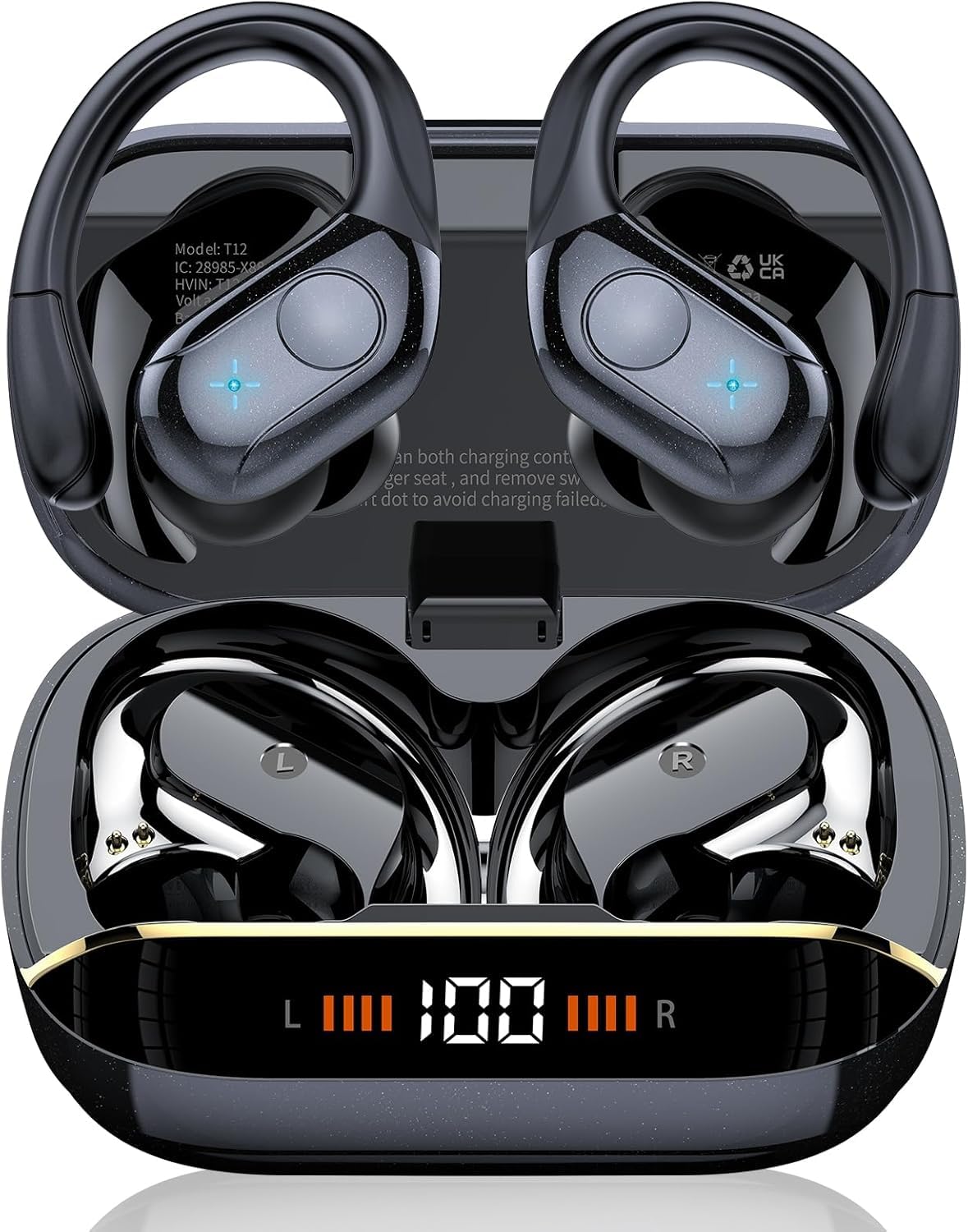 Qecnato wireless earbuds with Bluetooth 5.4 chip for stable connections.