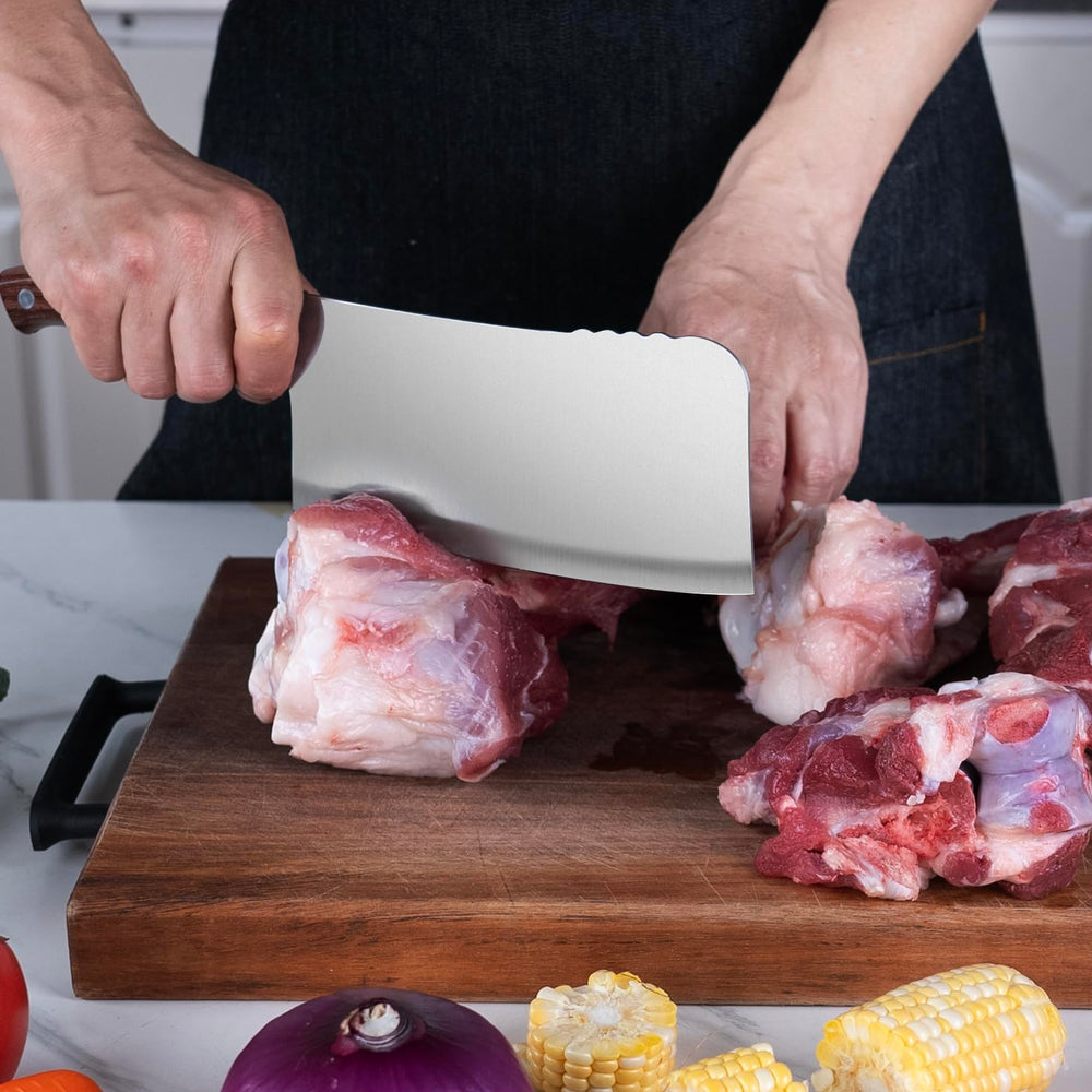 QEGNOBOK professional meat cleaver for versatile kitchen tasks