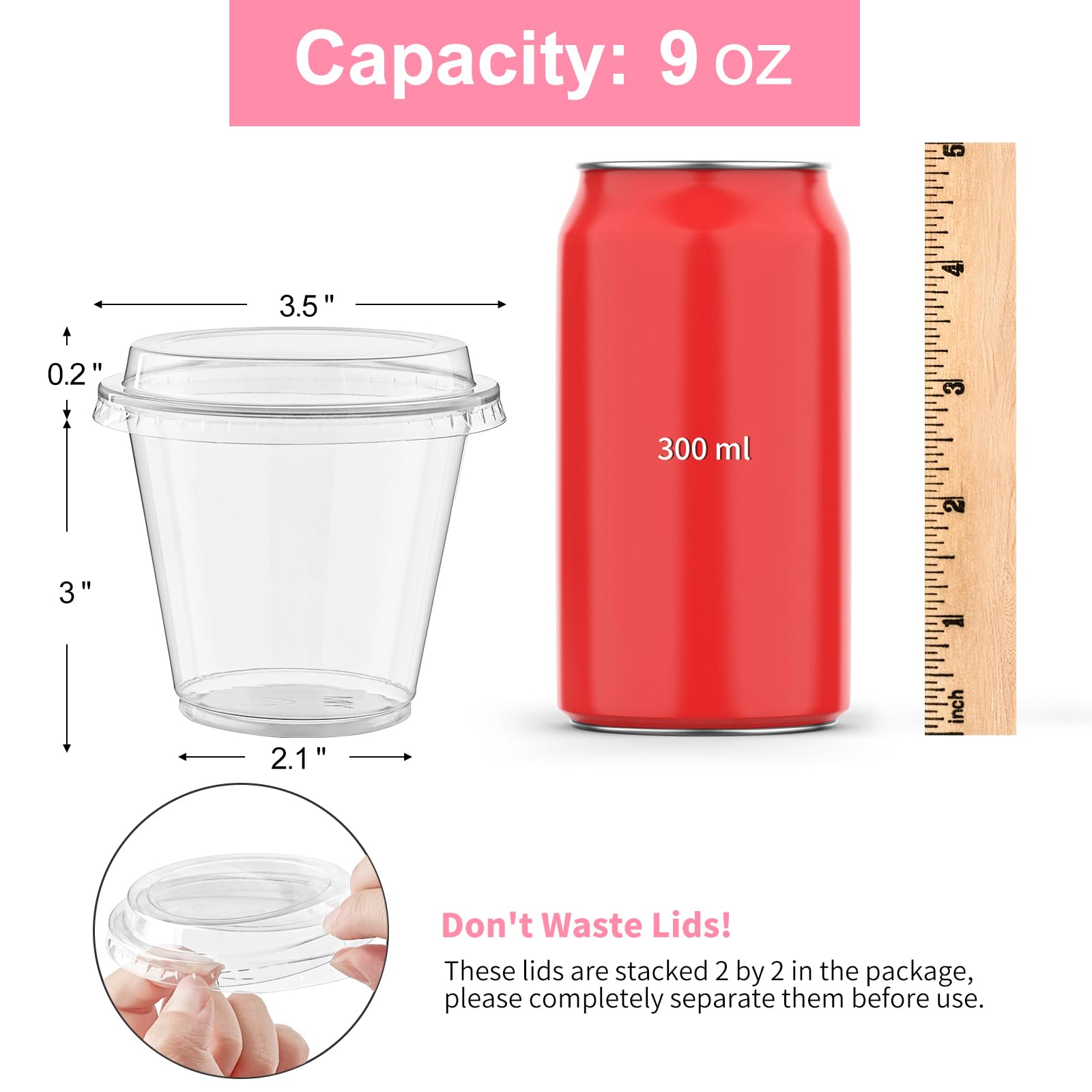 Qeirudu 9 oz cup close-up shows airtight lid for spill-free take-home treats.