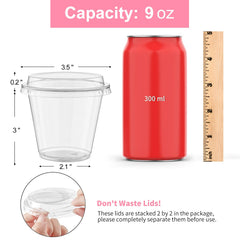 Qeirudu 9 oz cup close-up shows airtight lid for spill-free take-home treats.
