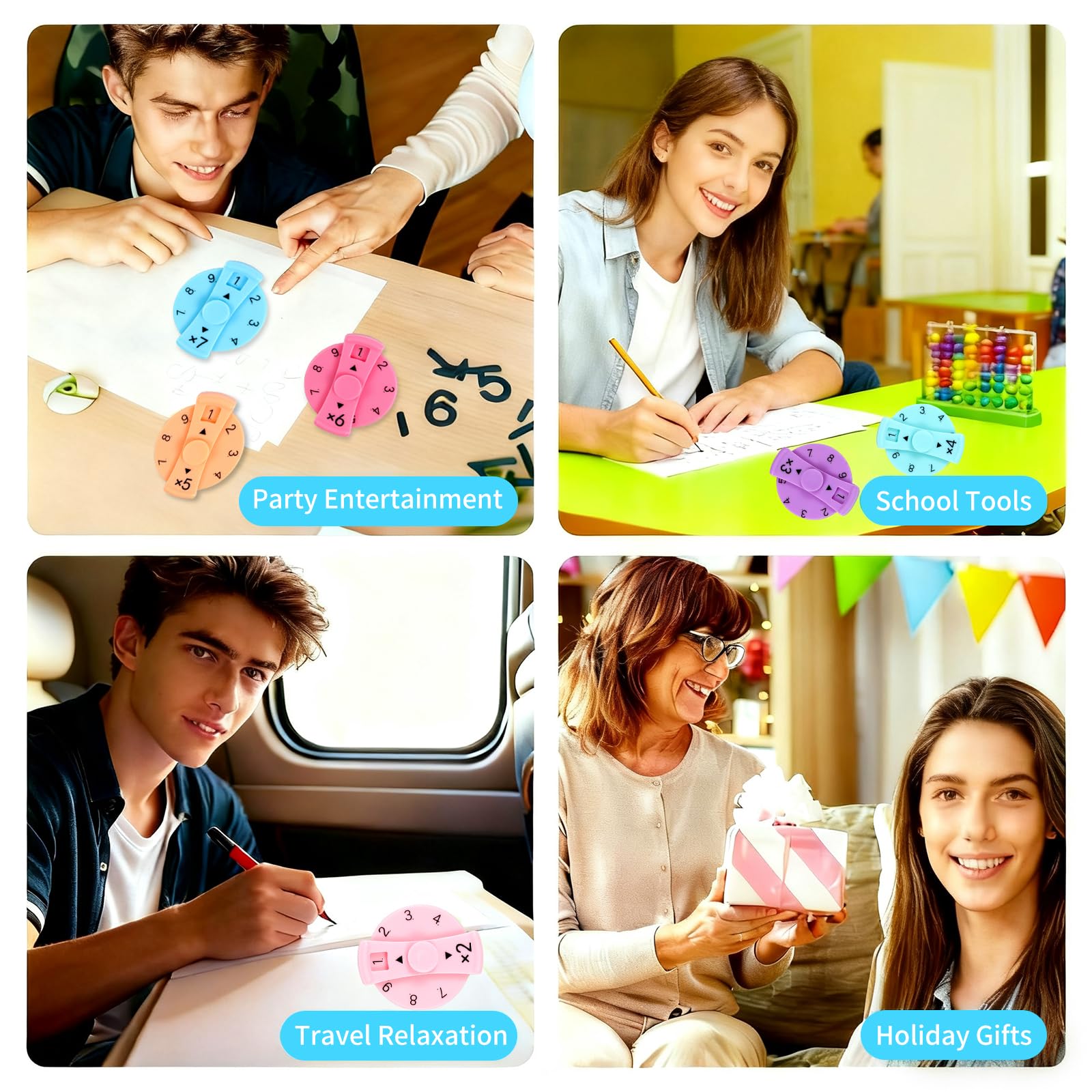 QETRABONE nine-piece math fidget kit for home or school
