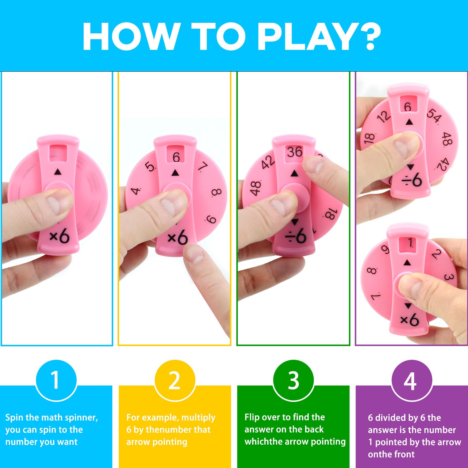 QETRABONE portable math fidget spinner for on the go learning