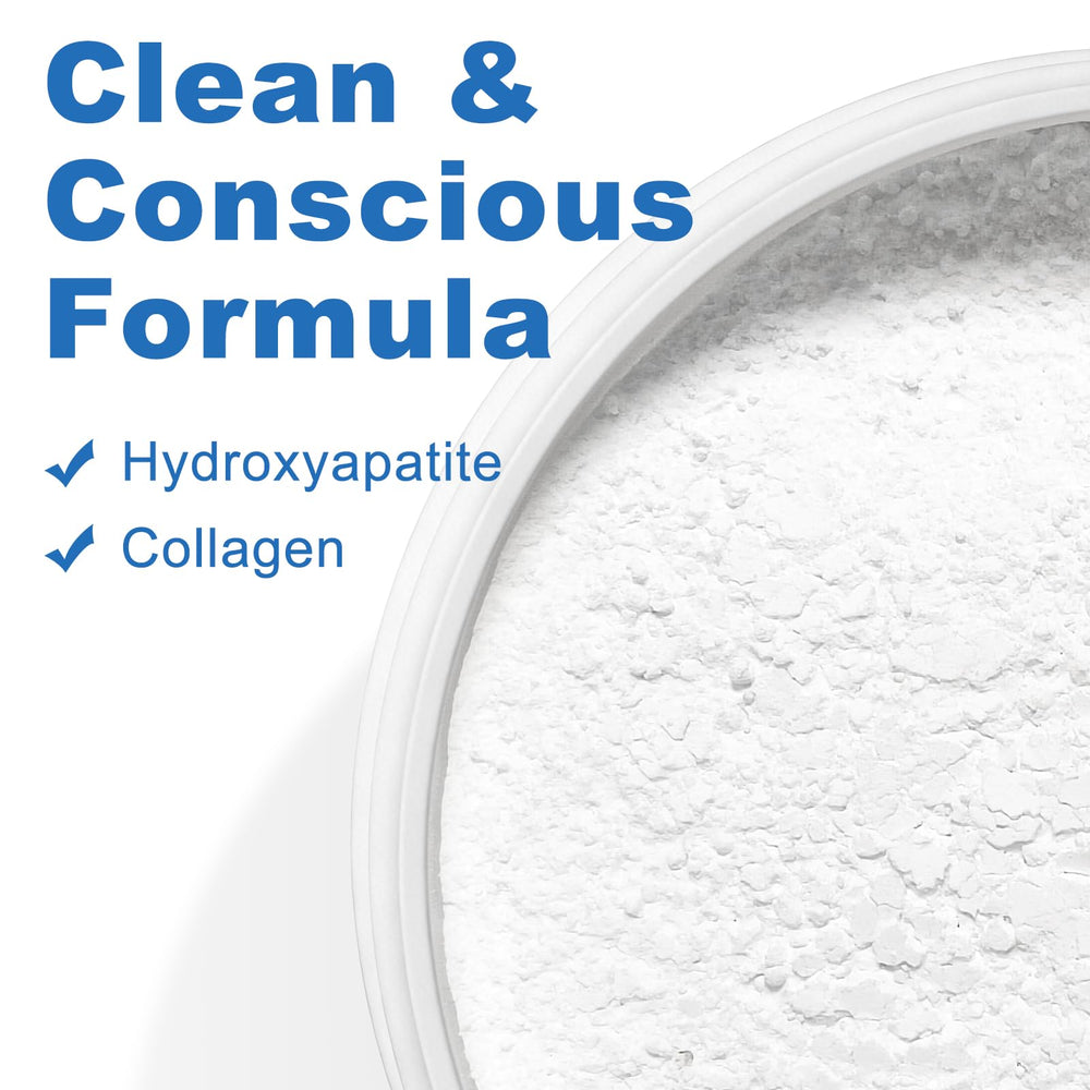 QGGQ collagen powder packaging close-up emphasizing premium remineralizing formula.