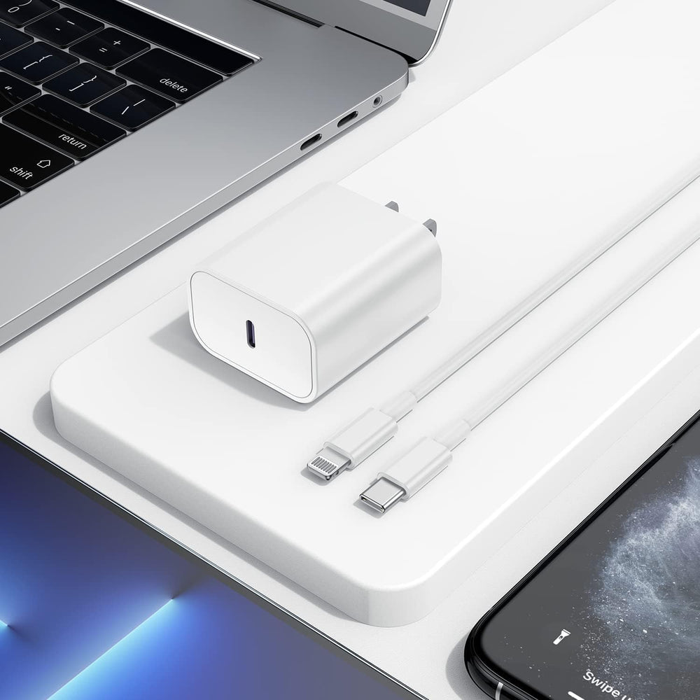 QGRHO packaging includes 20W PD brick and a 10ft cable for Apple devices.