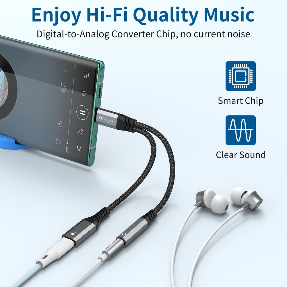 QianLink adapter compatible with iPhone, Galaxy, Pixel and more