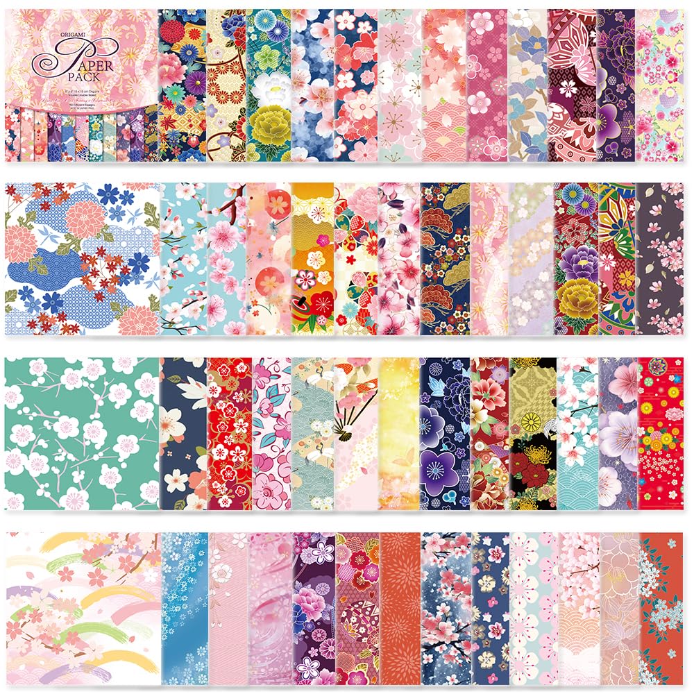 Qianshan origami paper kit with 50 double-sided colors for vibrant projects.