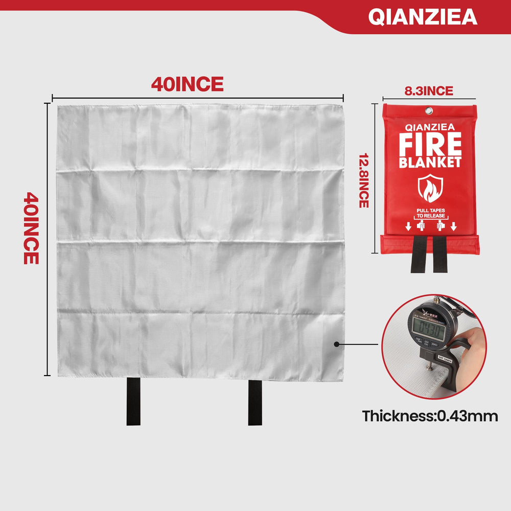 QIANZIEA two-pack fire blanket packaging for home