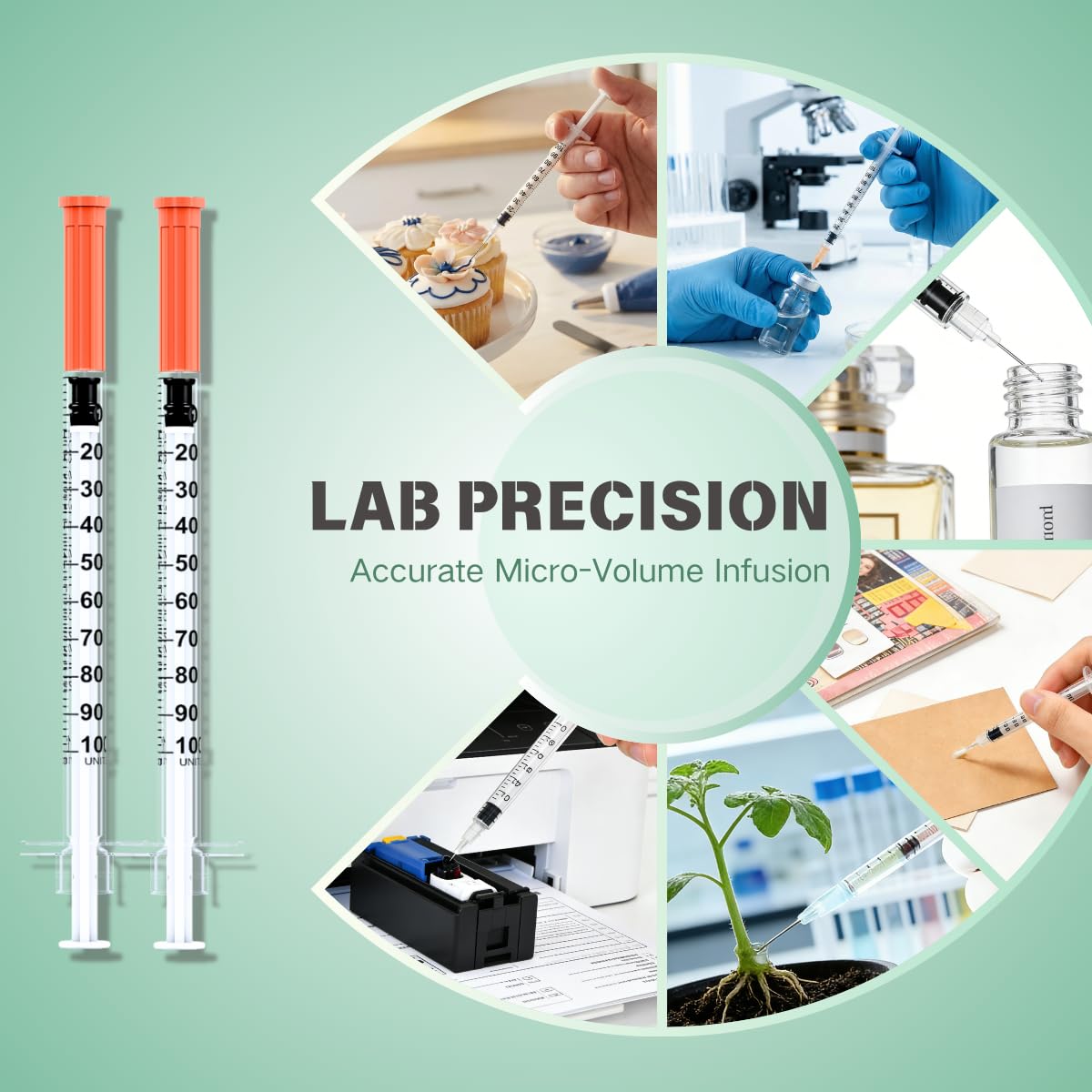 QIDILA U-100 syringe in sterile single-use packaging for travel.