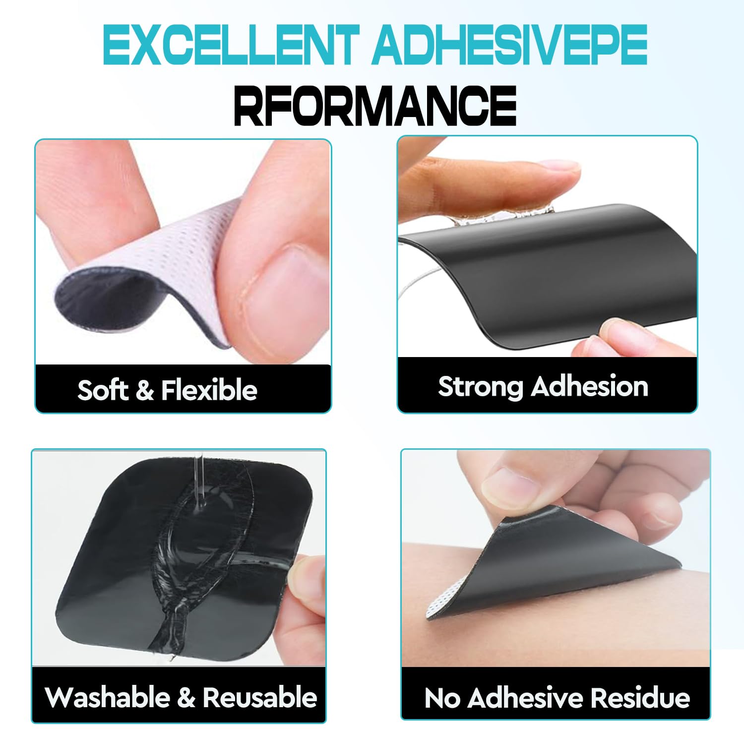 QIHANGTOPS 22-piece pads offer durable gel adhesion between uses.