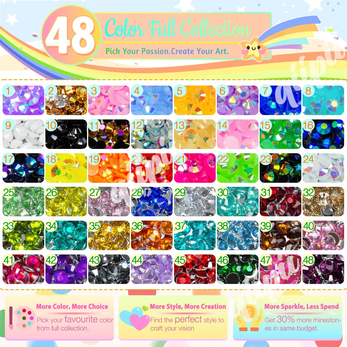 qiipii crystal rhinestones kit for precise bedazzling projects.