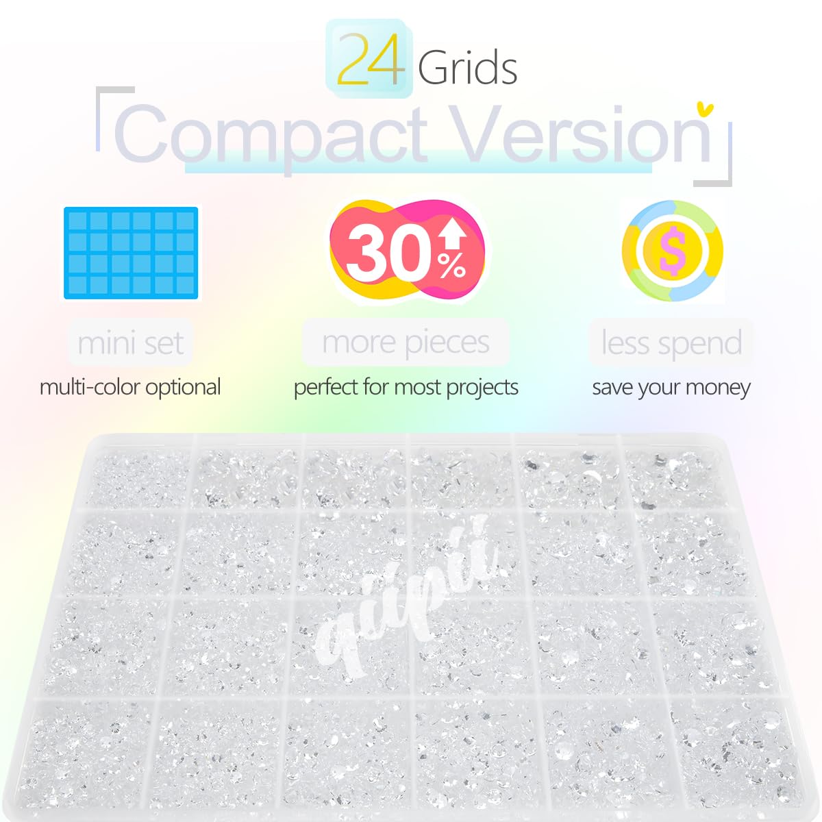 qiipii transparent rhinestones 4mm flatback for cups and clothing embellishment.