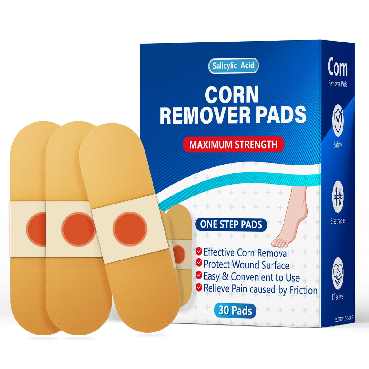 QIYANA corn remover pads for toes with secure adhesion for all-day wear