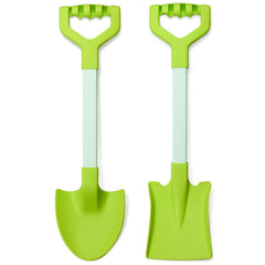 QINGLER 20-inch kids beach shovel in green for sunny sandcastle play