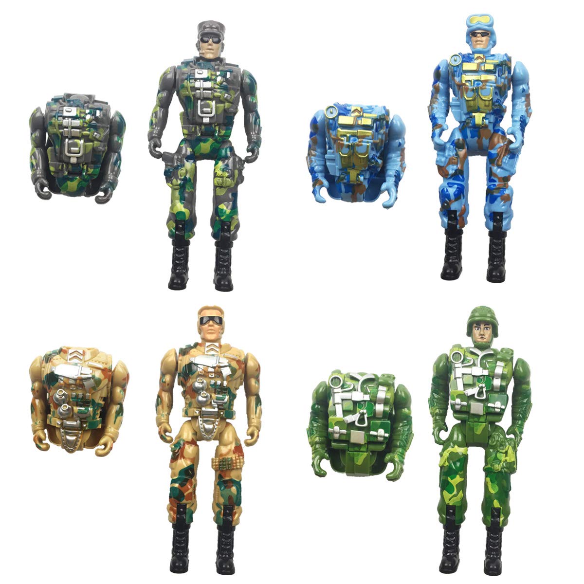 QINGQIU soldier deformation egg with toy inside for imaginative play