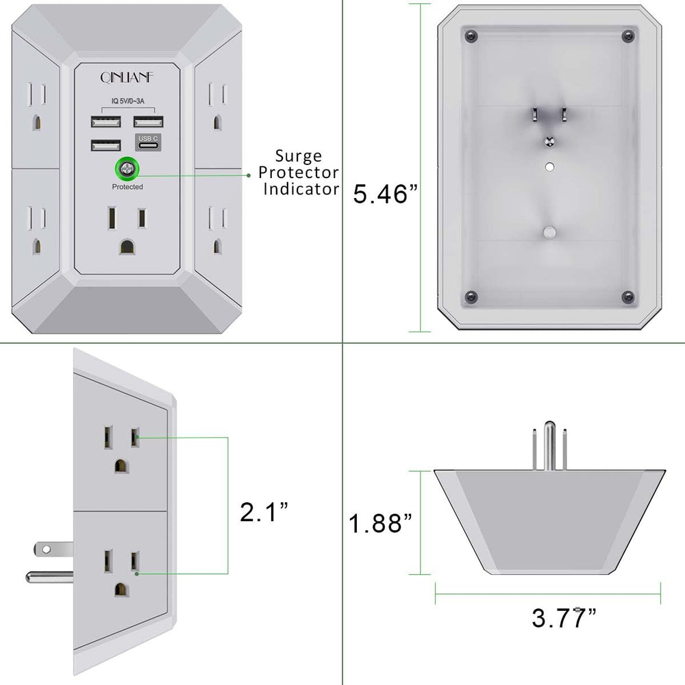 QINLIANF versatile power hub for home, travel, or office.